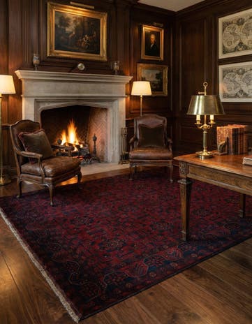 6' 6 x 10' 2 Hand Knotted Khal Mohammadi Wool Rug