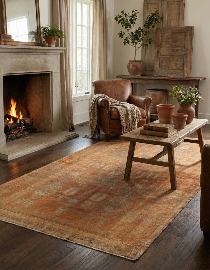 Detail image of 4' 4 x 8' 7 Hamedan Rug