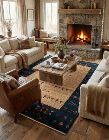 4' 8 x 6' 8 Gabbeh Rug