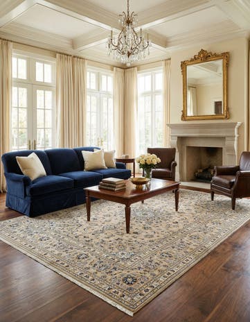 6' 3 x 10' Kashan Wool Rug