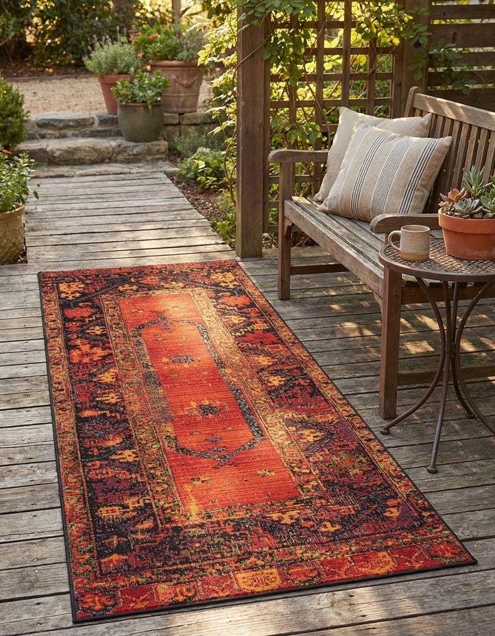 2' 7 x 5' 3 Easy-Clean Tribal Indoor / Outdoor...