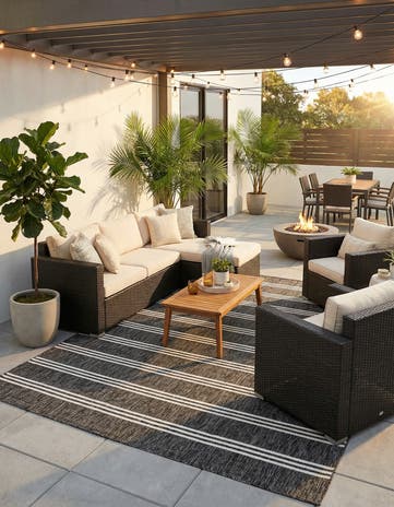 10' x 14' Easy-Clean Jill Zarin Anguilla Indoor / Outdoor Rug