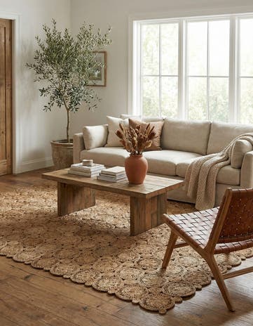 10' x 14' 1 Handmade Braided Jute Rug