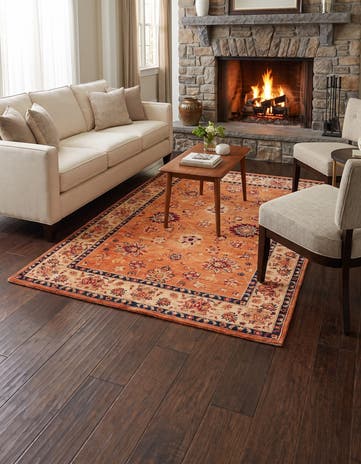 4' 11 x 6' 4 Hand Knotted Ziegler Rug