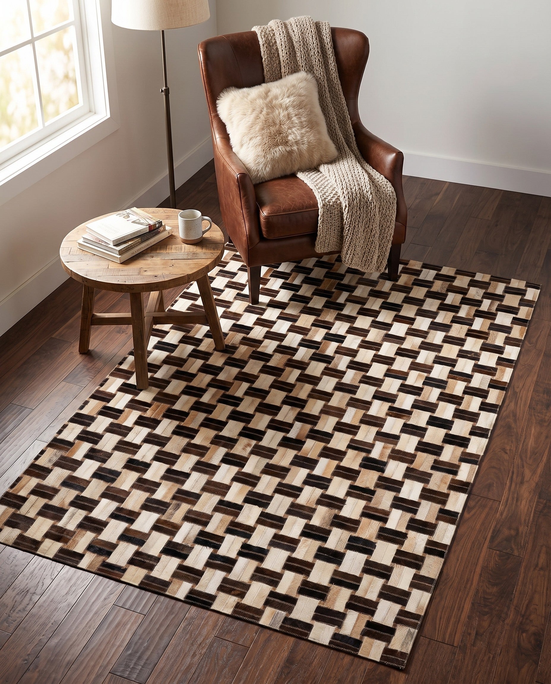 3' 11 x 5' 11 Cowhide - Patchwork Rug