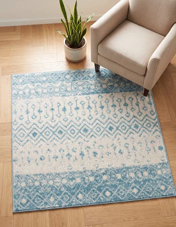 4' x 4' Moroccan Trellis Square Rug