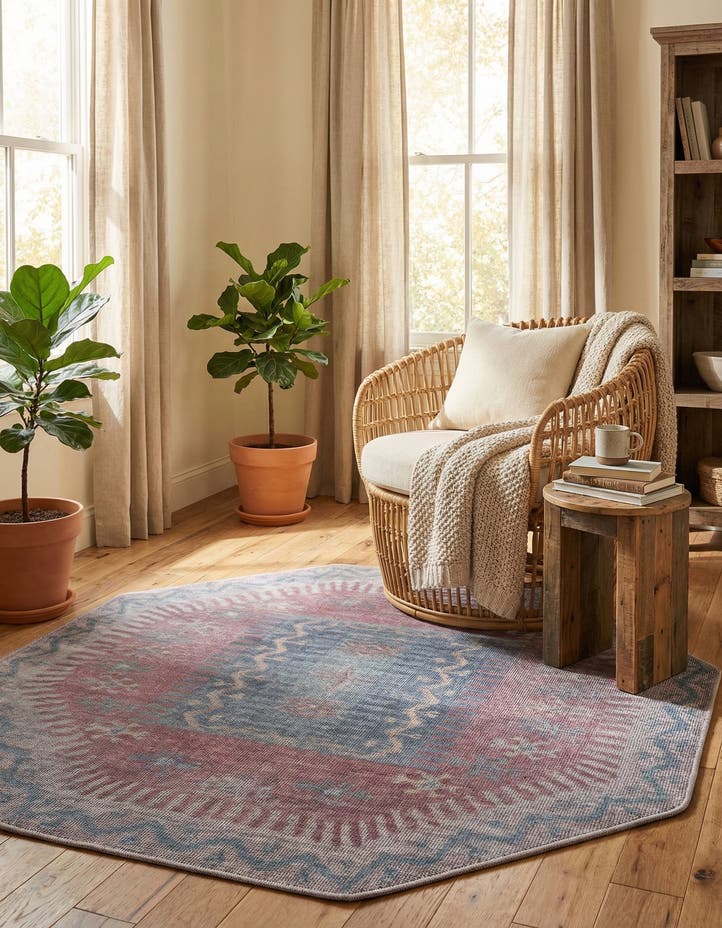 5' 3 x 5' 3 Washable Sisu Octagon Rug