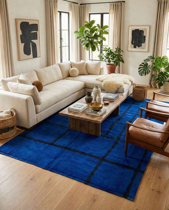 6' 7 x 10' 2 Hand Knotted Moroccan Wool Rug