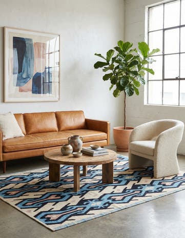 6' x 7' 10 Hand Woven Kilim Modern Wool Rug