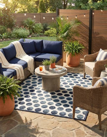 5' x 8' Easy-Clean Sabrina Soto Indoor / Outdoor Rug