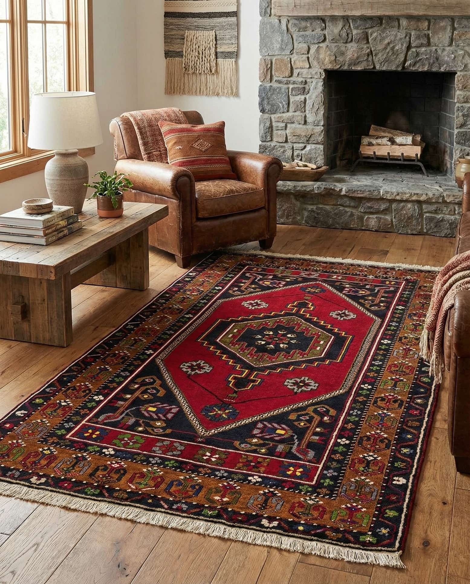 3' 10 x 7' Hand Knotted Kars Wool Rug