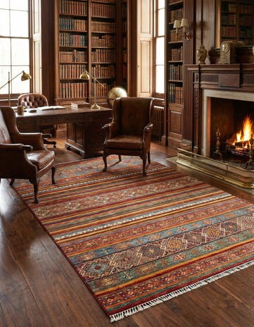 6' 8 x 10' 1 Torkman Wool Rug
