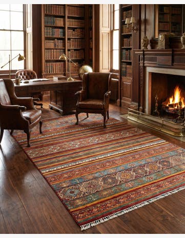 6' 8 x 10' 1 Torkman Wool Rug