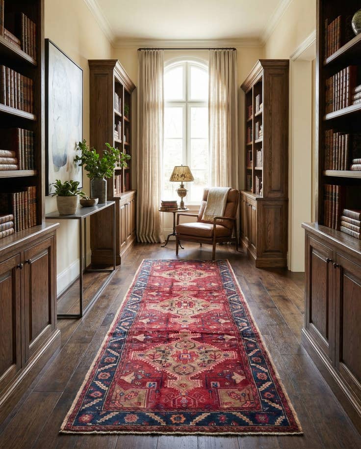 Detail image of 3' 10 x 10' 4 Hand Knotted Koliaei Persian Wool Runner Rug