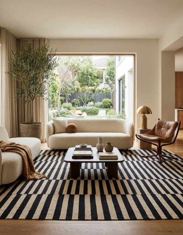 Detail image of 8' 7 x 11' 4  Hand Woven Kilim Modern Wool Rug