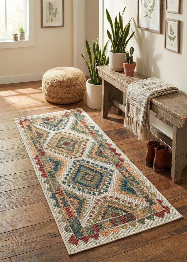 2' x 4' Easy-Clean Baja Indoor / Outdoor Runner Rug