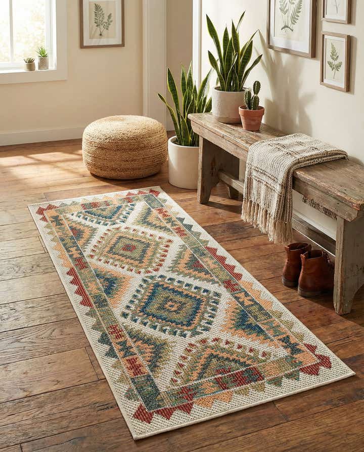 2' x 4' Easy-Clean Baja Indoor / Outdoor Runner Rug