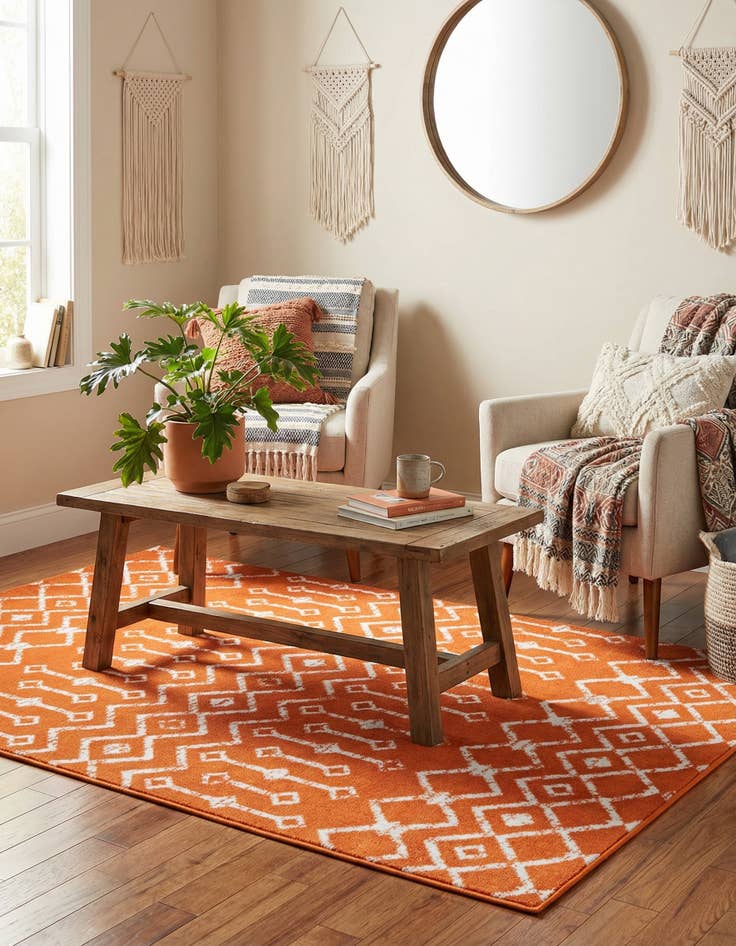 Detail image of  4' x 6' Kasbah Trellis Rug