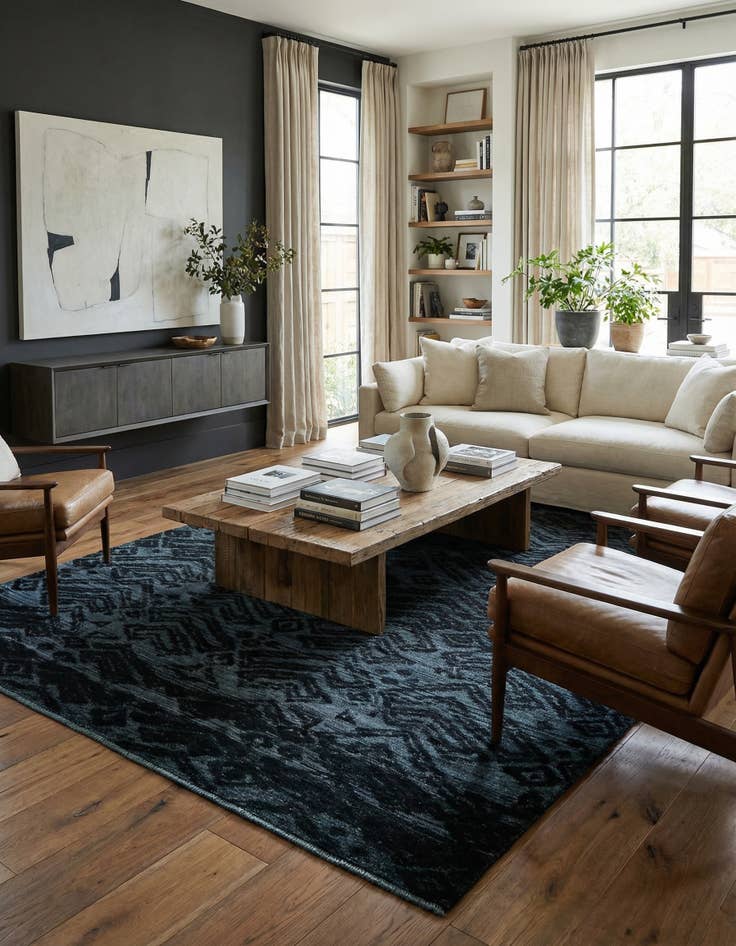 Detail image of  7' 9 x 10' 2  Hand Knotted Darya Wool Rug