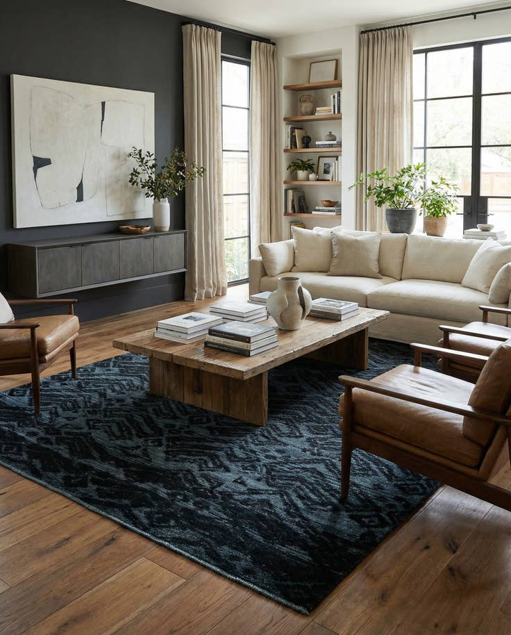 Detail image of 7' 9 x 10' 2 Hand Knotted Darya Wool Rug