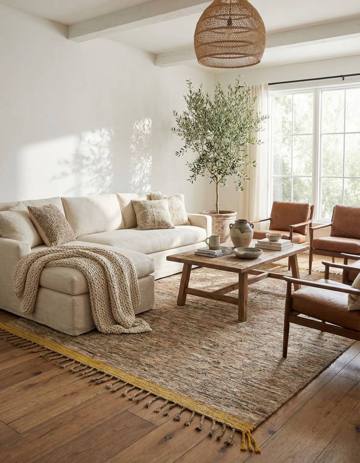 Detail image of 8' 3 x 9' 10  Hand Knotted Moroccan Wool Rug