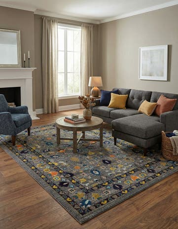 8' x 11' Washable Fleur Rug