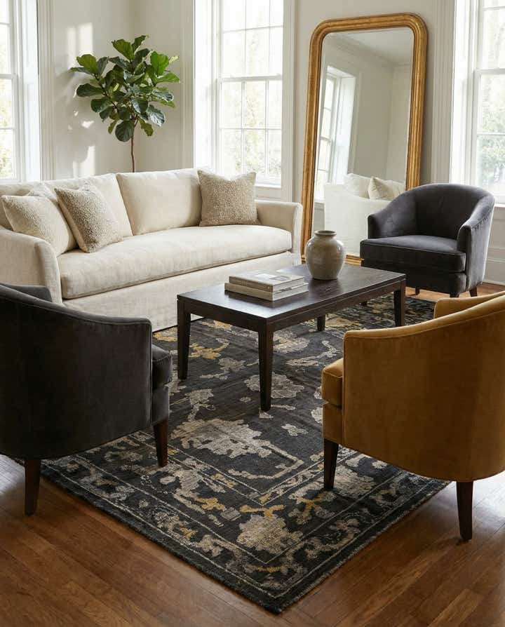 9' 4 x 12' 3 Hand Knotted Oushak Wool Rug