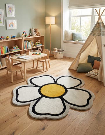 5' 1 x 5' 1 Playtime Kids Wool Freeform Rug
