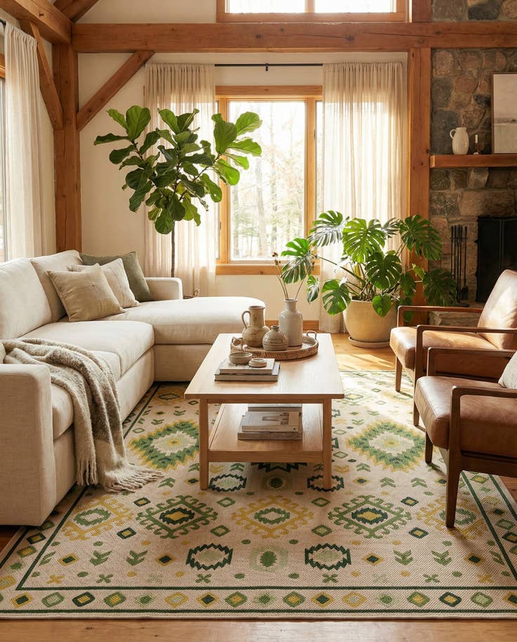 Detail image of 9' x 12' Easy-Clean Baja Indoor / Outdoor Rug