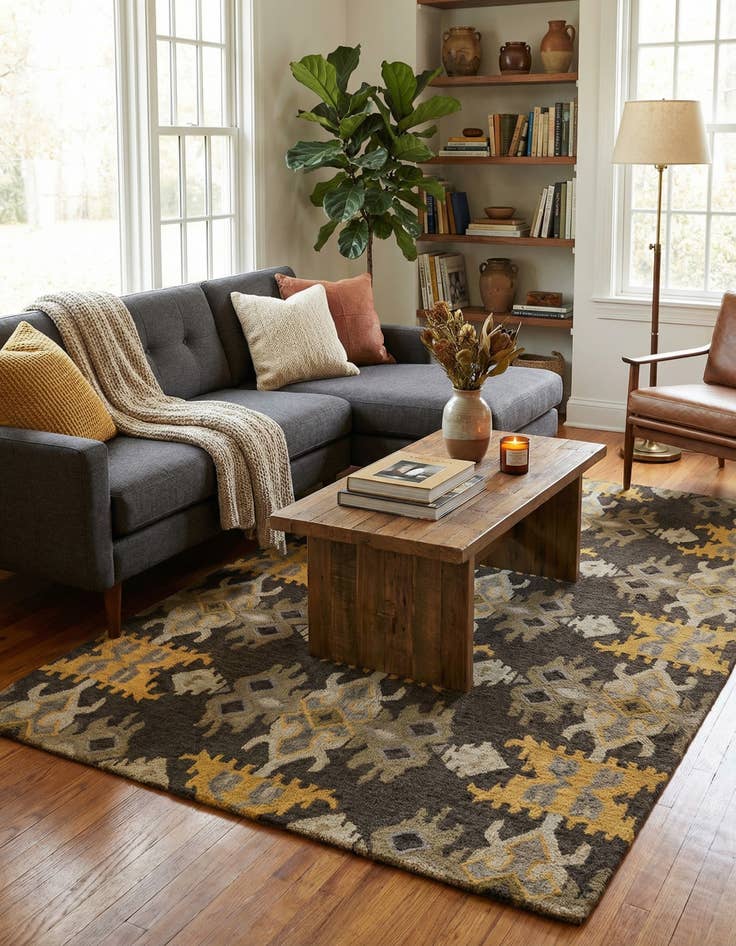 Detail image of 5' x 8' Luna Wool Rug