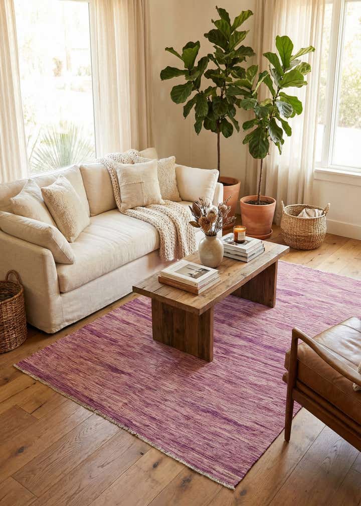 5' 7 x 8' Hand Woven Kilim Modern Wool Rug