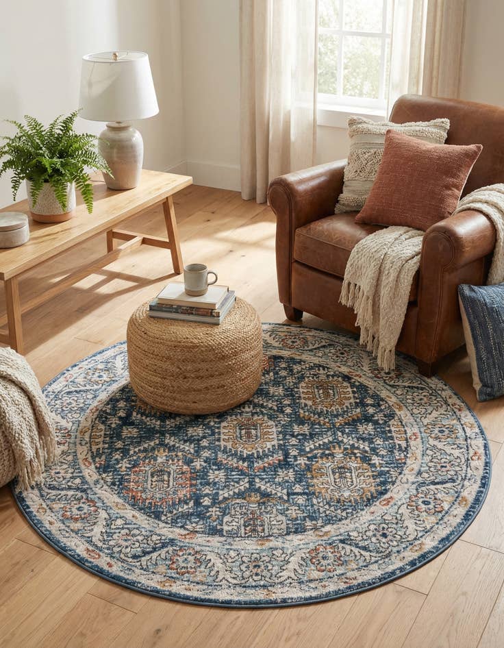 Detail image of  5' 3 x 5' 3 Nyla Round Rug