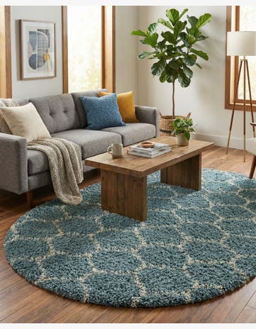 7' 10 x 10' Lattice Shag Oval Rug