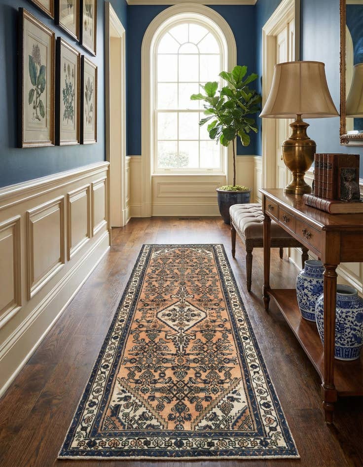 Detail image of 3' 6 x 11' 10 Hamedan Runner Rug