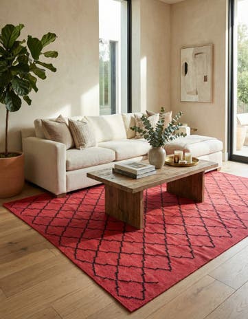 8' 4 x 9' 7 Hand Woven Kilim Modern Wool Rug