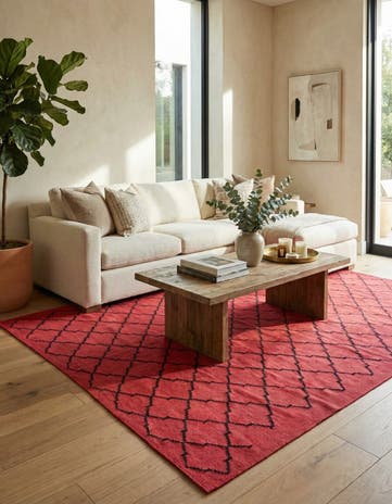 8' 4 x 9' 7 Hand Woven Kilim Modern Wool Rug