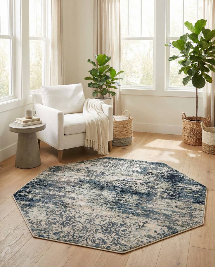 Detail image of 5' 3 x 5' 3 Gossamer Octagon Rug