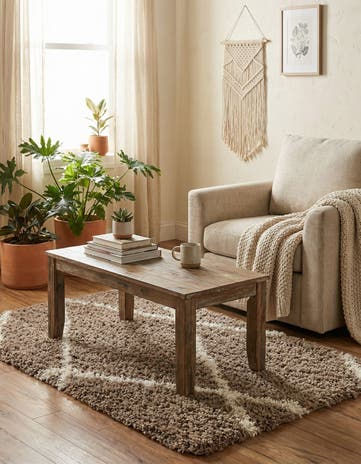 Khaki Infinity Shag Rug