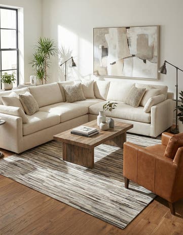 5' 1 x 8' 1 Cowhide - Patchwork Rug