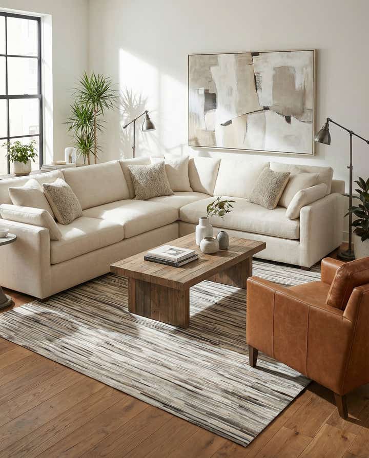 5' 1 x 8' 1 Cowhide - Patchwork Rug