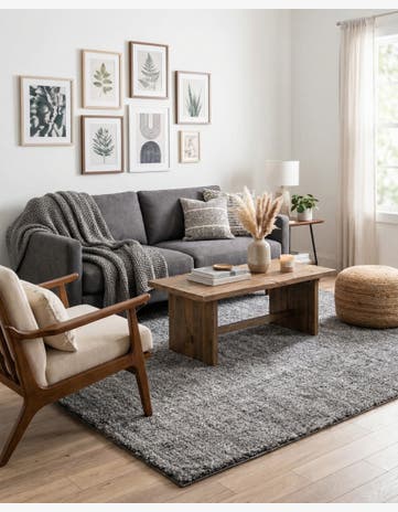 Pepper Gray Jill Zarin Shaggy Chic Rug