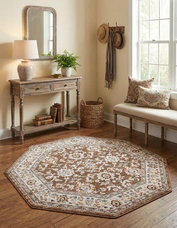 Brown Charlotte Octagon Rug