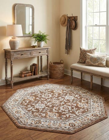 Brown Charlotte Octagon Rug