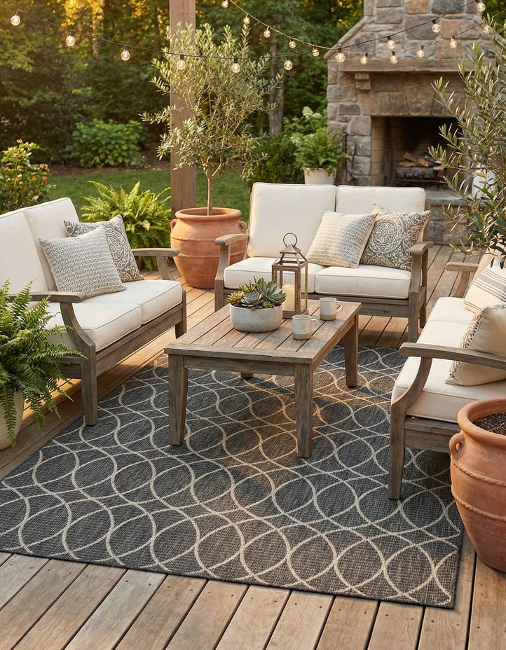 5' 3 x 8' Easy-Clean Lattice Indoor / Outdoo...