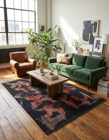 4' 8 x 6' 5 Hand Knotted Ultra Vintage Persian Wool Rug