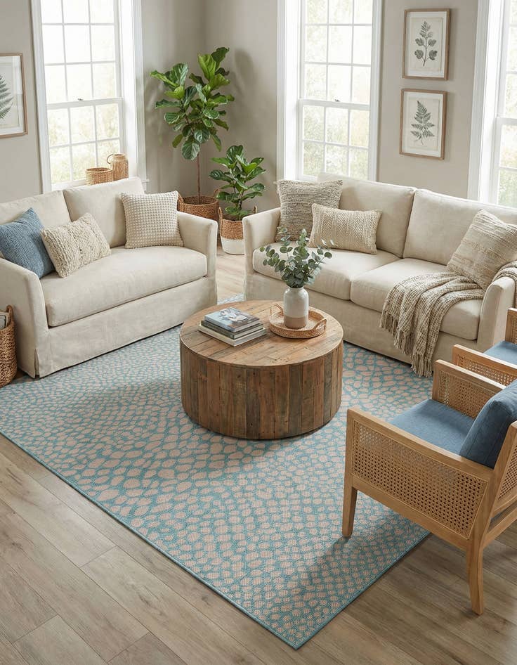 Detail image of 7' 10 x 7' 10  Washable Jill Zarin Cape Town Indoor / Outdoor Square Rug