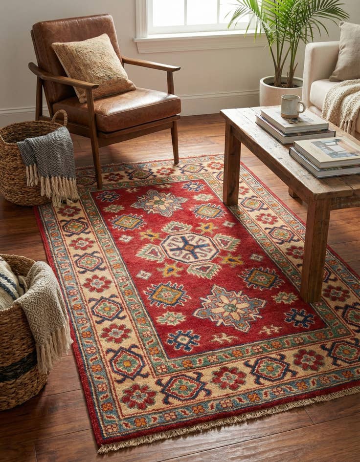 Detail image of 2' 7 x 4' 2  Hand Knotted Kazak Rug