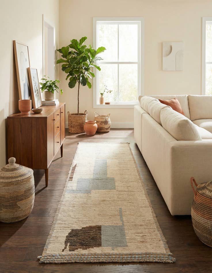 Detail image of 3' 3 x 10' 2  Hand Knotted Moroccan Wool Runner Rug