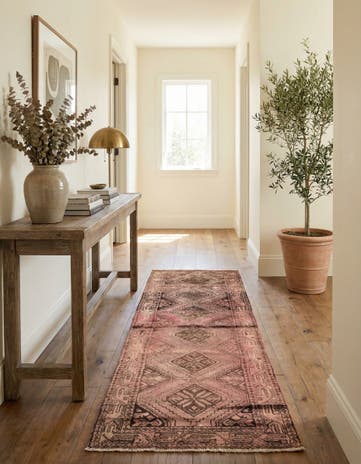 3' 4 x 8' 10 Hand Knotted Ultra Vintage Persian Wool Runner Rug