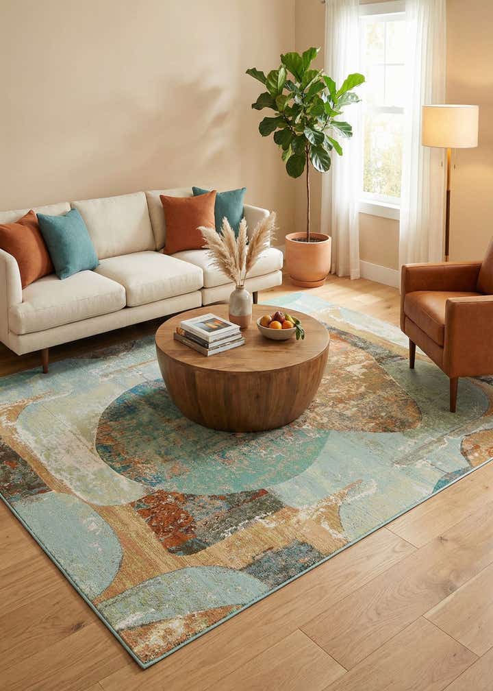 9' x 12' Easy-Clean Modern Indoor / Outdoor Rug